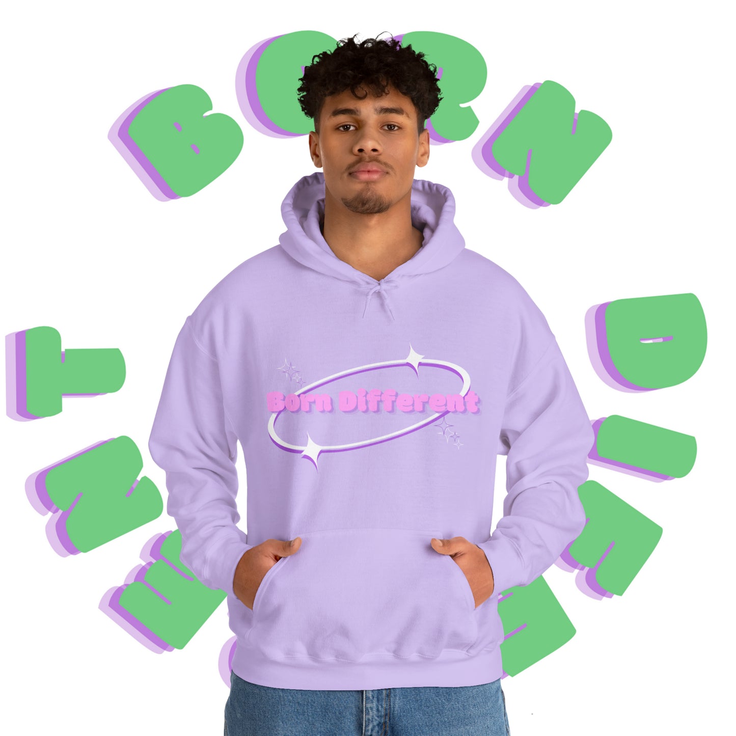 Pink Print Orbit Hoodie