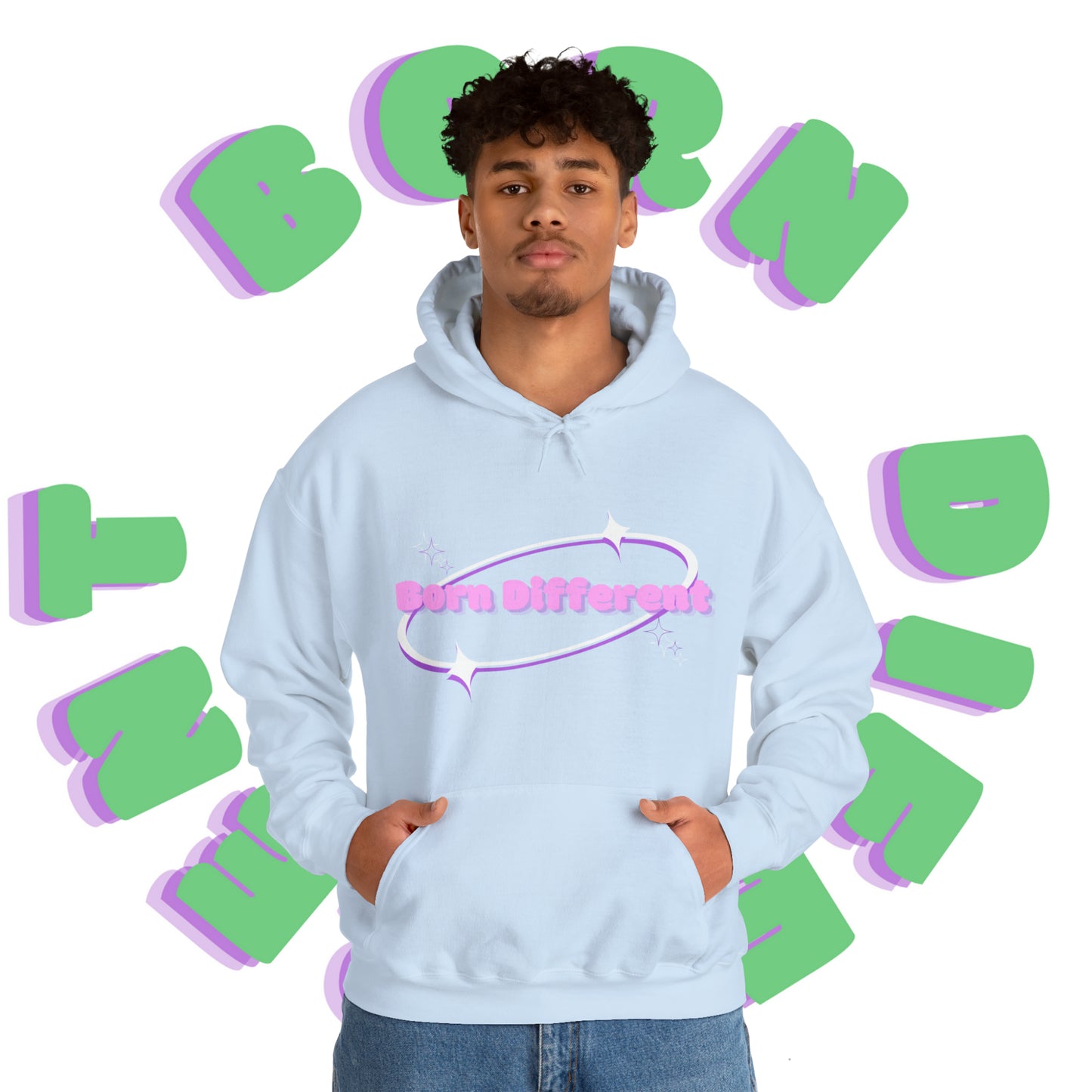 Pink Print Orbit Hoodie